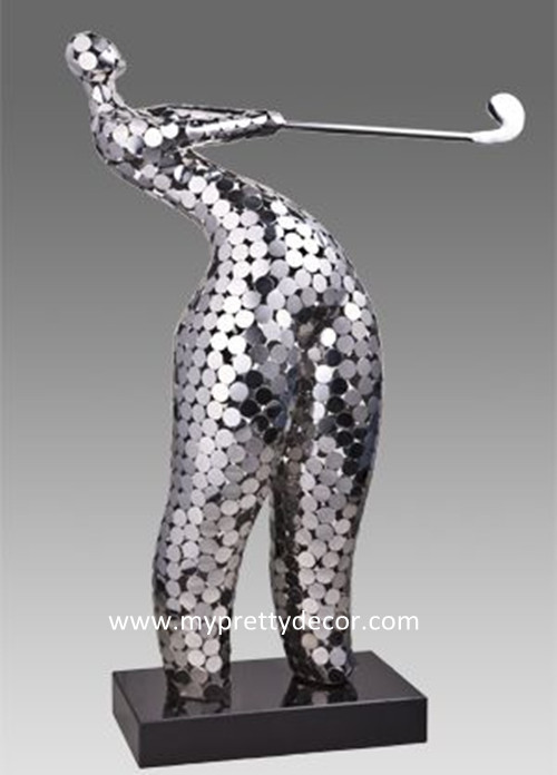 Golf Man Steel Sculpture