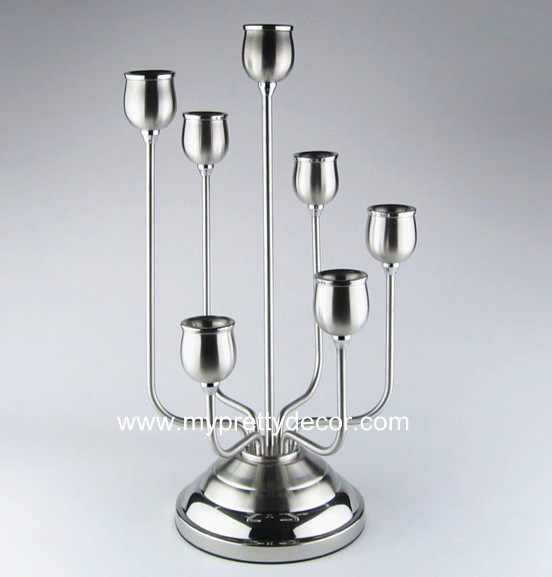 Seven Rose Stainless Candlestick
