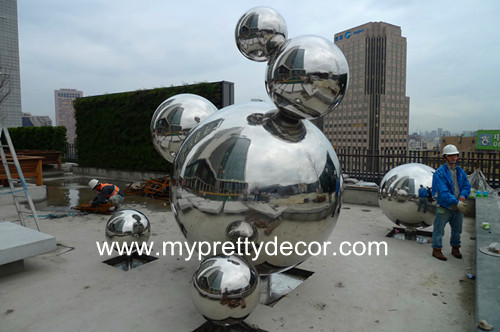 Stainless Steel Sphere Sculpture_a