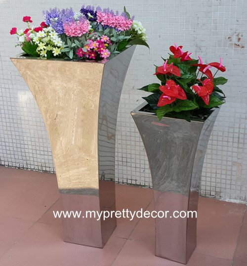 Stainless Steel Flower Pot Tapered