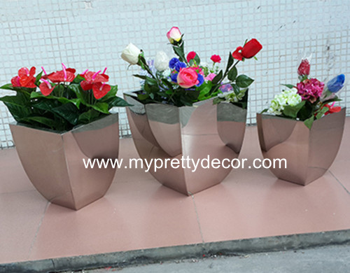 Stainless Steel Office Flower Pot Container